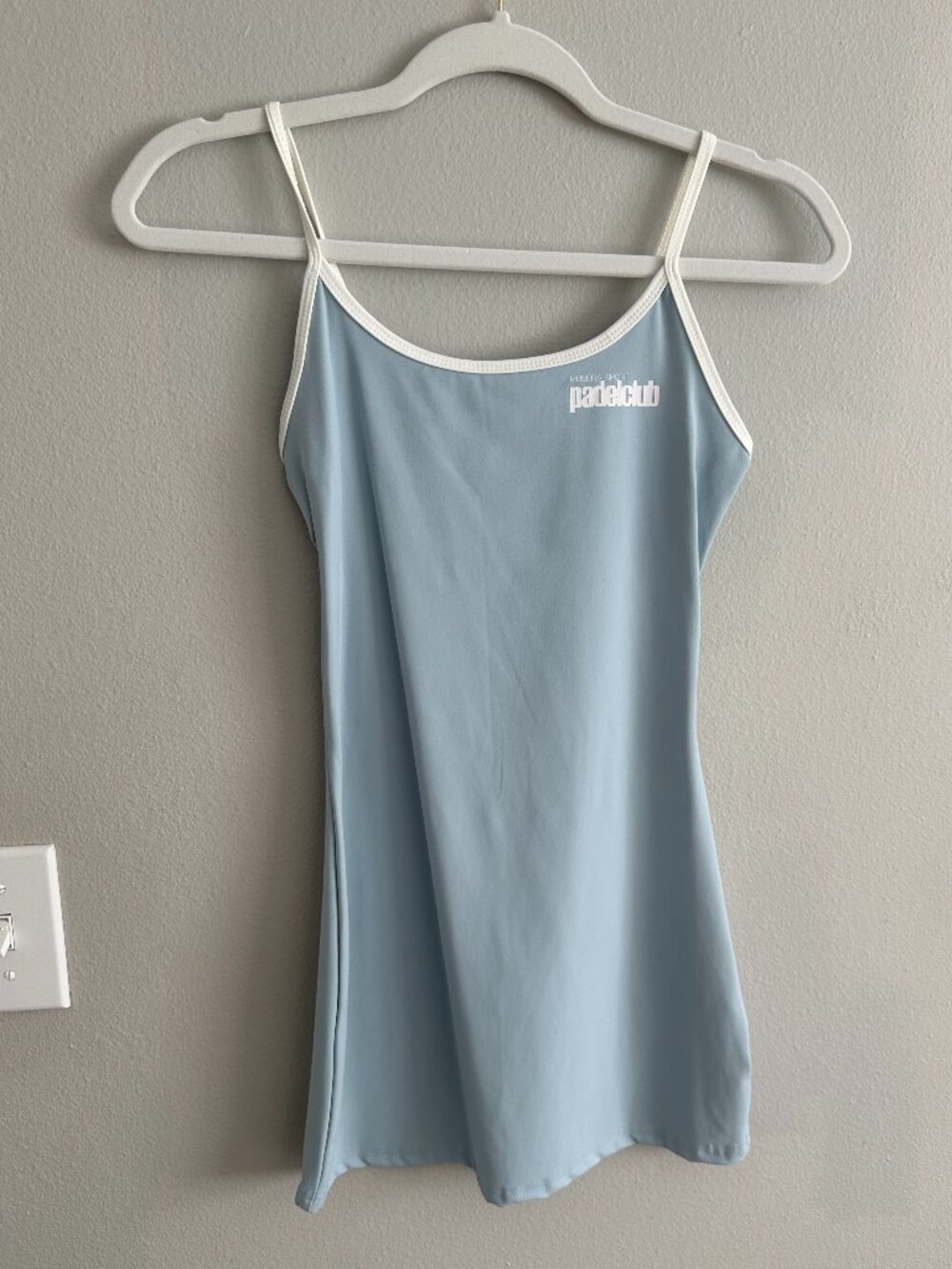 Baby Blue and White Fitted Mini Athletic Tennis Dress